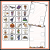Halloween - Skriveark m. fortællebilleder