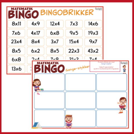 MatematikBingo - Gangestykker