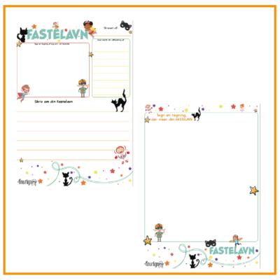 Skrive- og tegneskabelon: Om fastelavn