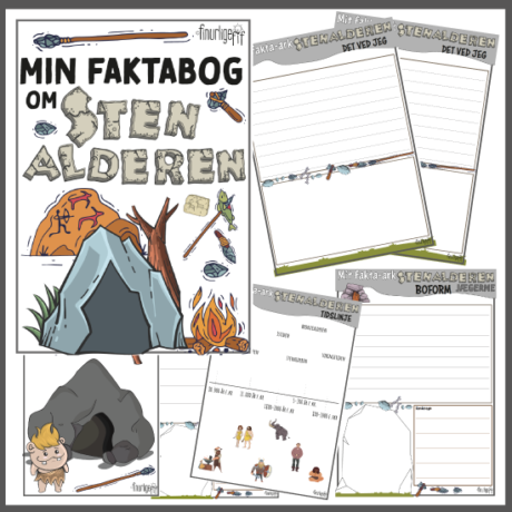 DIY Faktabog - Stenalderen - Skabeloner