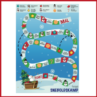 Læsespil: Sneboldskampen - Jul Læsespil: Sneboldskampen - Jul