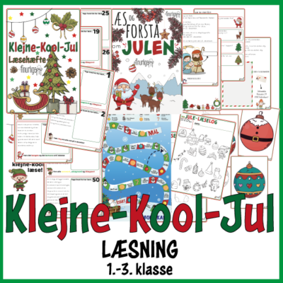 KlejneKoolJul - Pakke: LÆS I denne pakke – KlejneKoolJul LÆS – er fokus selvfølgelig LÆSNING! Altså både at træne læsefærdigheder, arbejde med læseforståelse såvel som sprogforståelse og selvfølgelig også at gøre læsning til en leg. Pakken henvender sig til 1.-3. klasse