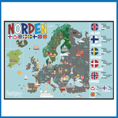 Norden og dele af Europa - Kort Norden og dele af Europa - Kort