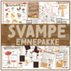 Stor finurlig emnepakke, som du kan bruge til at bygge et forløb, et projekt eller blot et spændende emne om SVAMPE! Emnepakken fokuserer på viden om og fakta om svampe, svampens livscyklus, svampens anatomi samt særligt danske svampe fra skoven.