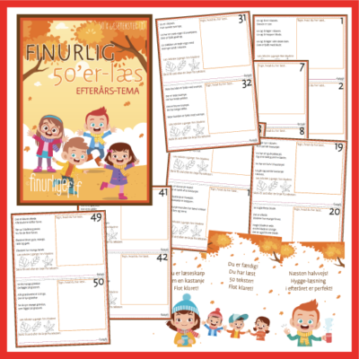 Finurlig 50’er-Læs (50 x læsetekster): Efterårstema (Niveau 1)