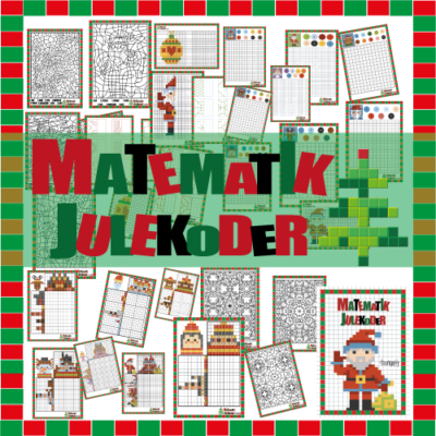 MATEMATIK - JULEKODER x 30 skabeloner 30 matematikfaglige juleskabeloner med “Kodefarv”, “Spejling”, “Nonogram”, “Mandala” og “Kopier billedet” – henvendt til børn fra 6/7 år eller sen indskoling og mellemtrin.