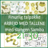 Billede af Slangen Samba matematikmateriale med opgavesider og brainbreaks for talene 21-30.