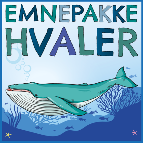 Billede af børn, der interaktivt udforsker og lærer om hvaler med emnepakken.
