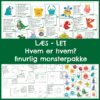 Billede af børn, der interagerer med Monster-Læsepakken og udfører LÆS LET læseudfordringer.