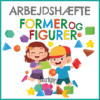 Med 18 forskellige opgaver kan I lege med former og figurer igen og igen. Farvelæg, find, match, stregtegning og meget mere leg med former og figurer.