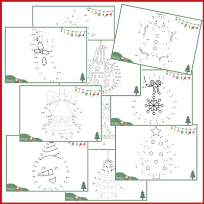 Prik til prik opgaver - Tallene 1-30 - Jul Prik til prik opgaver - Tallene 1-30 - Jul