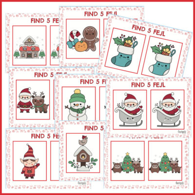 Find fejlene (5 fejl) - for de små - Jul Find fejlene (5 fejl) - for de små - Jul