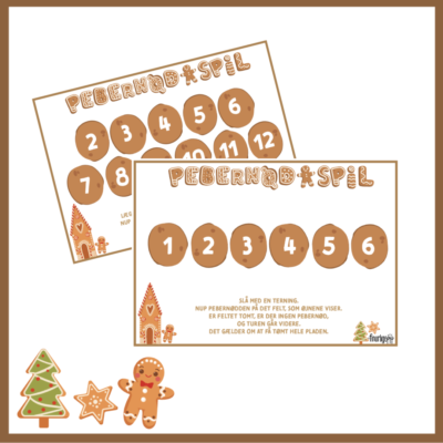 Pebernød-spil - julespil med terninger Pebernød-spil - julespil med terninger