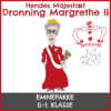 Denne emnepakke er ikke kun en sjov og kreativ aktivitet for børn, men den giver også børnene et finurligt indblik i det aktuelle i Danmark og en hyldest til vores dronning, der har tjent landet i mange år. Det er en måde at fejre H.M. Dronning Margrethe den 2.s liv og arbejde som regent og samtidig skabe en forbindelse mellem børn og den danske kongefamilie.