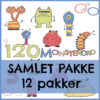 120 MONSTERORD - SAMLET PAKKE (12 pakker)