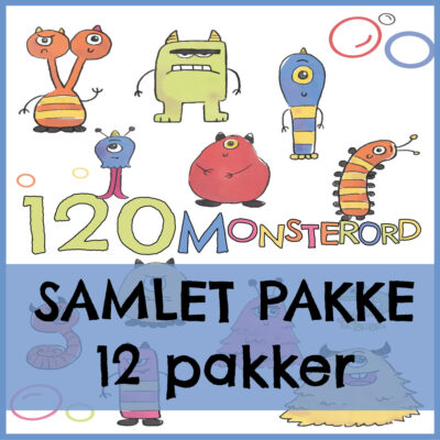 120 MONSTERORD - SAMLET PAKKE (12 pakker)
