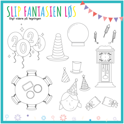 Slip Fantasien Løs: Færdiggør tegninger (nytår)