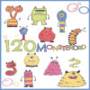 120 MONSTERORD - Plakat og små billedkort