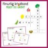 Krydsord - Frugt og grønt