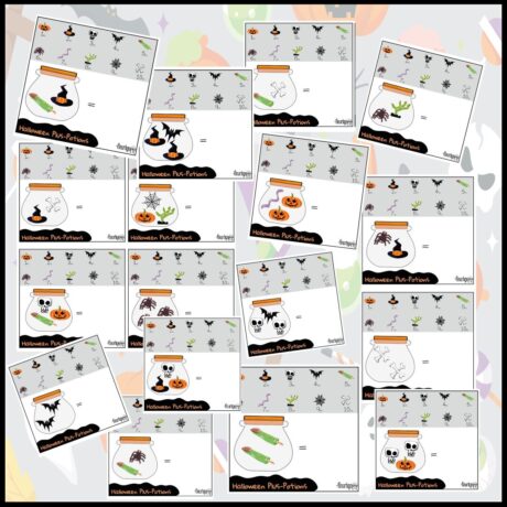 Halloween Plus-Potions - Opgavekort - Regnestykker med addition/plus