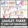 120 MONSTERORD - LÆSEBØGER - SAMLET PAKKE (12 Læs Let-læsebøger)