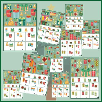 GAVERÆS - Tæl og plus med julegaver - Regnestykker med addition/plus GAVERÆS - Tæl og plus med julegaver - Regnestykker med addition/plus