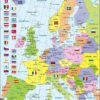 Puslespil - Europakort med flag - 48 brikker - Maxi