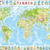 Puslespil - Verdenskort - 80 brikker - Maxi