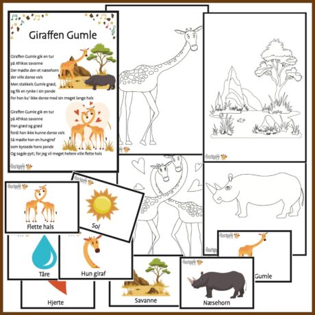 Sangpakke – Giraffen Gumle – Dialogisk læringsværktøj