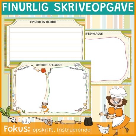 Finurlig skriveopgave - Frida Fiskefingers kogebog