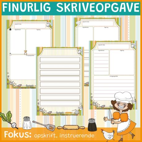 Finurlig skriveopgave - Frida Fiskefingers kogebog