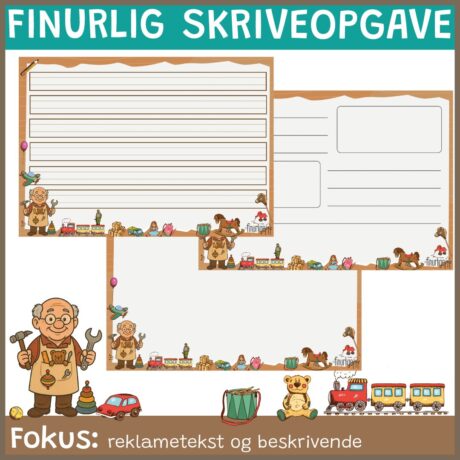 Finurlig skriveopgave - Legetøjsbutikken