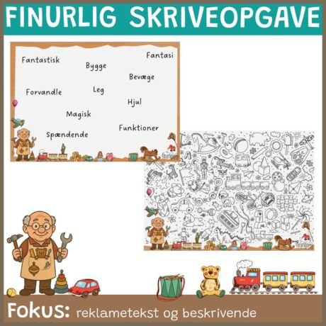 Finurlig skriveopgave - Legetøjsbutikken