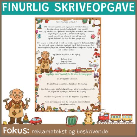 Finurlig skriveopgave - Legetøjsbutikken