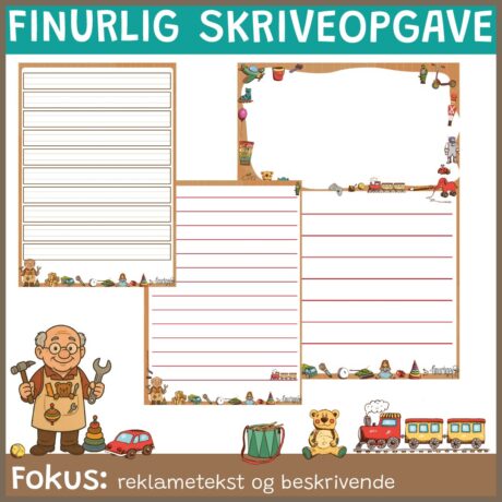 Finurlig skriveopgave - Legetøjsbutikken
