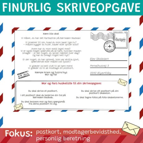 Finurlig skriveopgave - Postkort fra Baobab