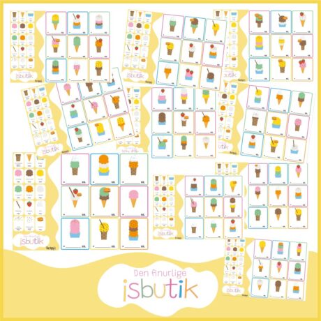 Den finurlige isbutik – Sjov addition med flere led i is-tema – Regnestykker med addition/plus