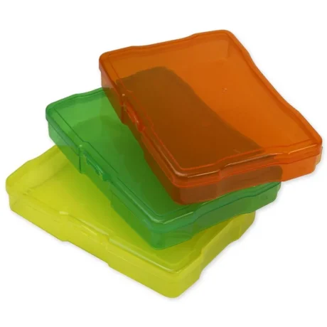 Farvede bokse med klaplåg (sæt) - 3 stk.