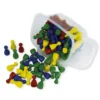Farvede spillebrikker i træ - 100 stk.