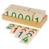 Store talkort af træ i kasse - Tallene 1-9.000