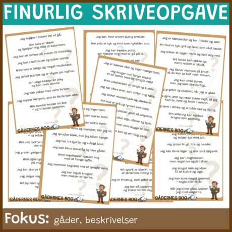 Finurlig skriveopgave - Gådernes bog