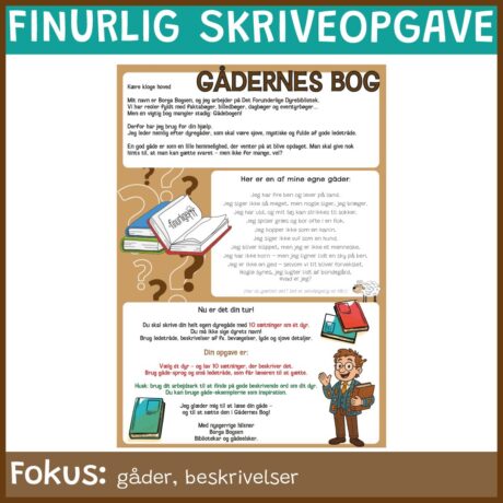 Finurlig skriveopgave - Gådernes bog