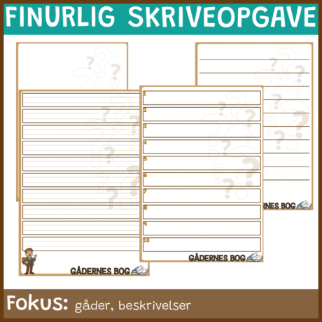 Finurlig skriveopgave - Gådernes bog