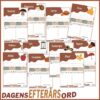 Dagens EFTERÅRS-ord - Skriveskabeloner til efterår