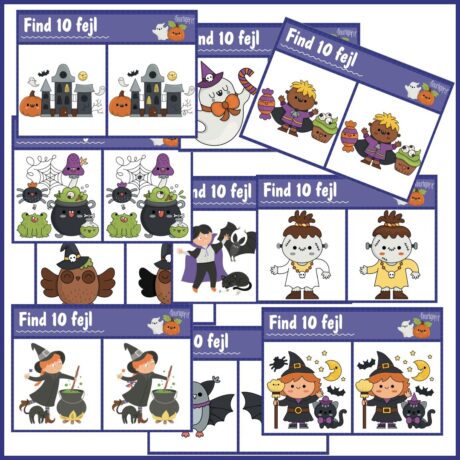 Find fejlene (10 fejl) - Halloween