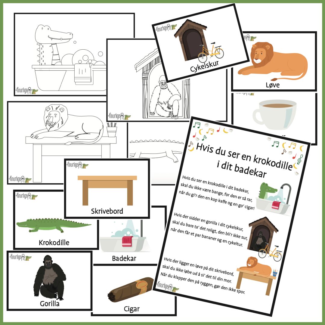 Sangpakke – Hvis du ser en krokodille i dit badekar – Dialogisk læringsværktøj Sangpakke – Hvis du ser en krokodille i dit badekar – Dialogisk læringsværktøj