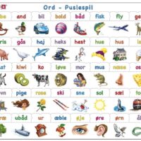 Puslespil - Lær at læse - Ord - 40 brikker - Maxi