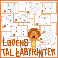 Løvens talrække-labyrinter (Niveau 1)