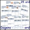 Dagens VINTER-ord - Skriveskabeloner til vinter