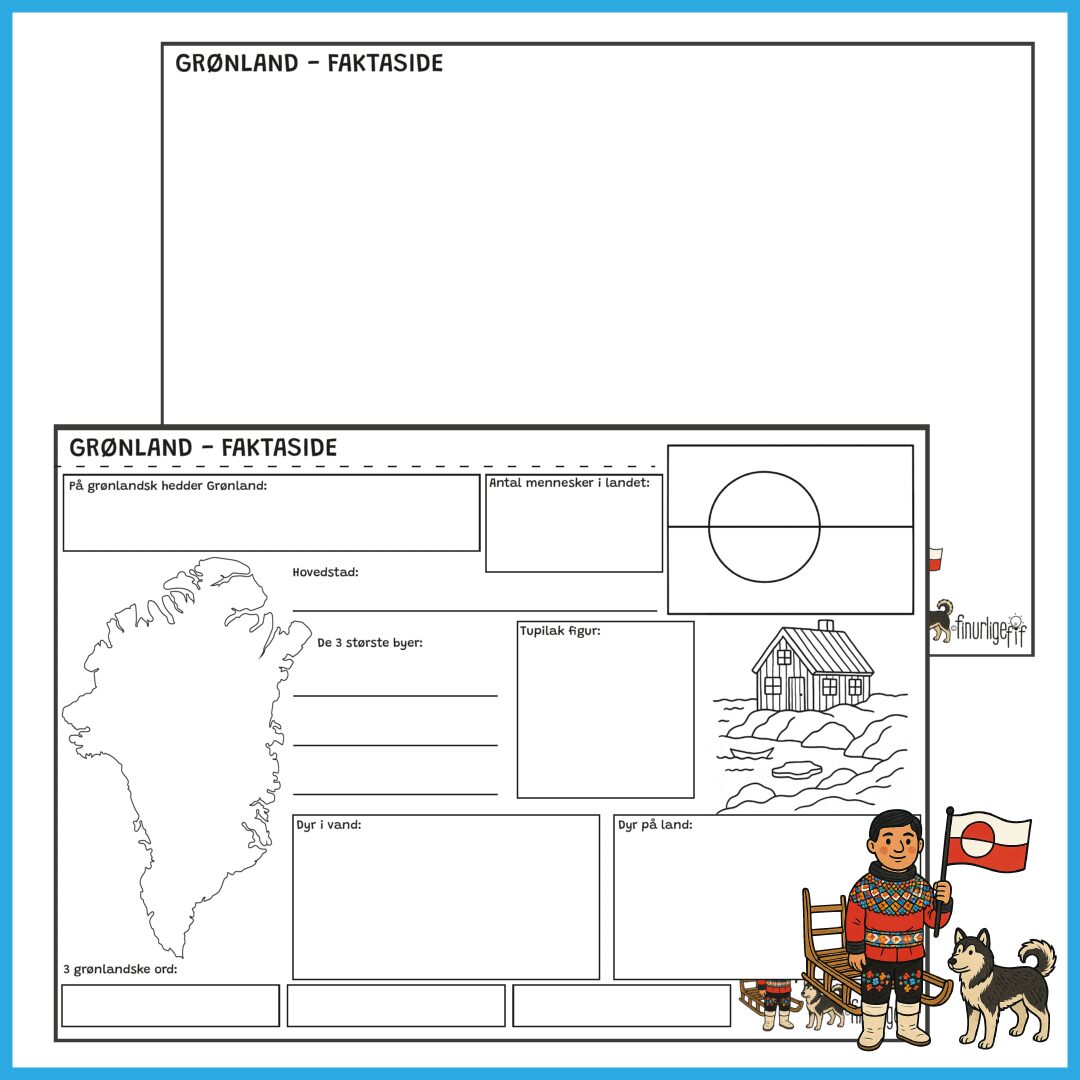 Grønland - Emnepakke (for de små) Grønland - Emnepakke (for de små)
